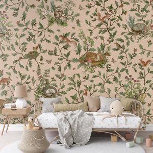 Φωτοταπετσαρία Playful Woods, beige - Kikki Belle 60913