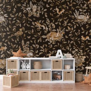 Φωτοταπετσαρία Playful Woods, vintage black - Kikki Belle 60921