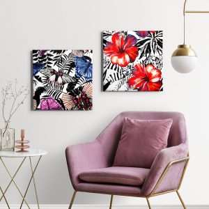 Σύνθεση Πινάκων Πεταλούδες & Floral Αντιθέσεις - Decotek 222427