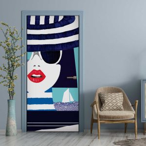 Αυτοκόλλητο Πόρτας Pop Art Γυναίκα - Decotek 31198