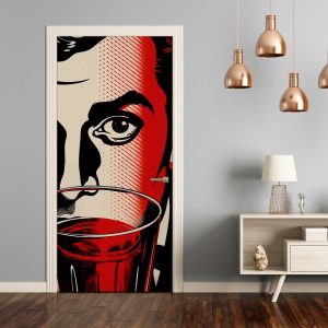 Αυτοκόλλητο Πόρτας Άνδρας και Ποτό - Decotek 31202