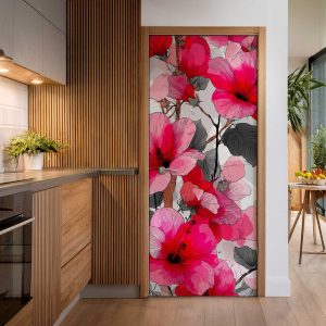 Αυτοκόλλητο Πόρτας Tropical Bloom - Decotek 31205
