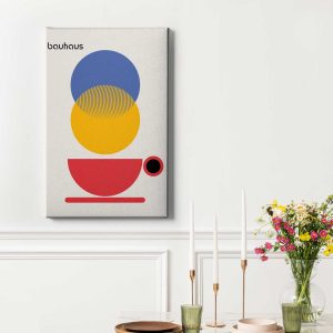 Πίνακας Ζωγραφικής Bauhaus "Coffee Circles" σε Καμβά – Decotek 222485