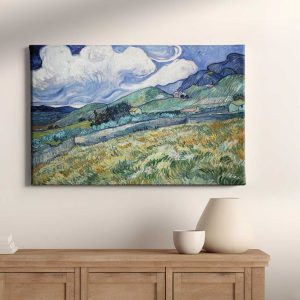 Πίνακας Ζωγραφικής Wheat Field with Saint-Paul Hospital Behind, Van Gogh - Decotek 222557
