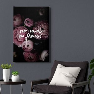 Πίνακας Ζωγραφικής "No Rain No Flowers" σε Καμβά – Decotek 222587