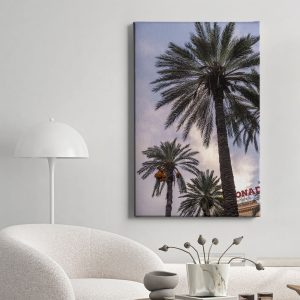 Πίνακας Ζωγραφικής "Sunset Palms Vibe" σε Καμβά – Decotek 222660