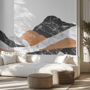 Φωτοταπετσαρία Μαρμάρινο Τοπίο τοποθετημένη σε τοίχο δωματίου
