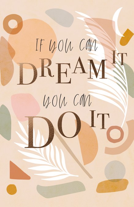 Dream It Do It — το σχέδιο του πίνακα σε καμβά