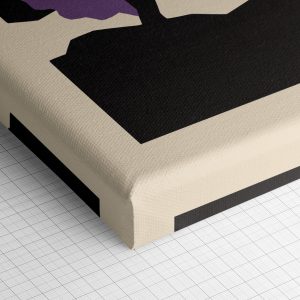 Λεπτομέρεια γωνίας του καμβά «Έρημος Κάπιτολ Ριφ» — τυπωμένο πλαϊνό και ύφανση βαμβακερού καμβά