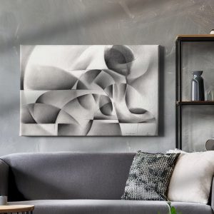 Πίνακας σε καμβά «Αφηρημένη Γεωμετρική Φιγούρα» κρεμασμένος σε τοίχο δωματίου