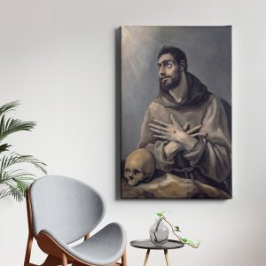 Πίνακας σε καμβά «Ο Άγιος Φραγκίσκος σε Έκσταση» του Ελ Γκρέκο κρεμασμένος σε τοίχο σαλονιού