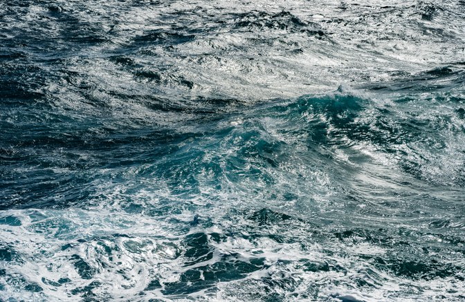 Ταραγμένα Νερά Ωκεανού — το σχέδιο του πίνακα σε καμβά