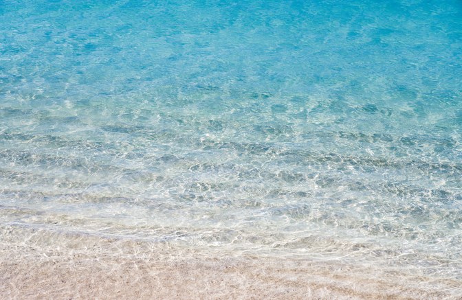 Τιρκουάζ Νερά Παραλίας — το σχέδιο του πίνακα σε καμβά