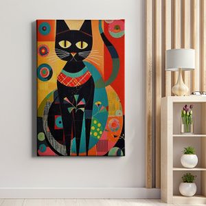 Πίνακας Ζωγραφικής Abstract Black Cat- Decotek 221156