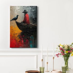 Πίνακας Ζωγραφικής Abstract Crow Visits Human - Decotek 221191
