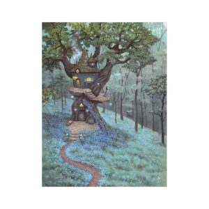 Το σχέδιο του αυτοκόλλητου ντουλάπας Bluebell Treetop, ζωγραφική της Julia Vaihicheva