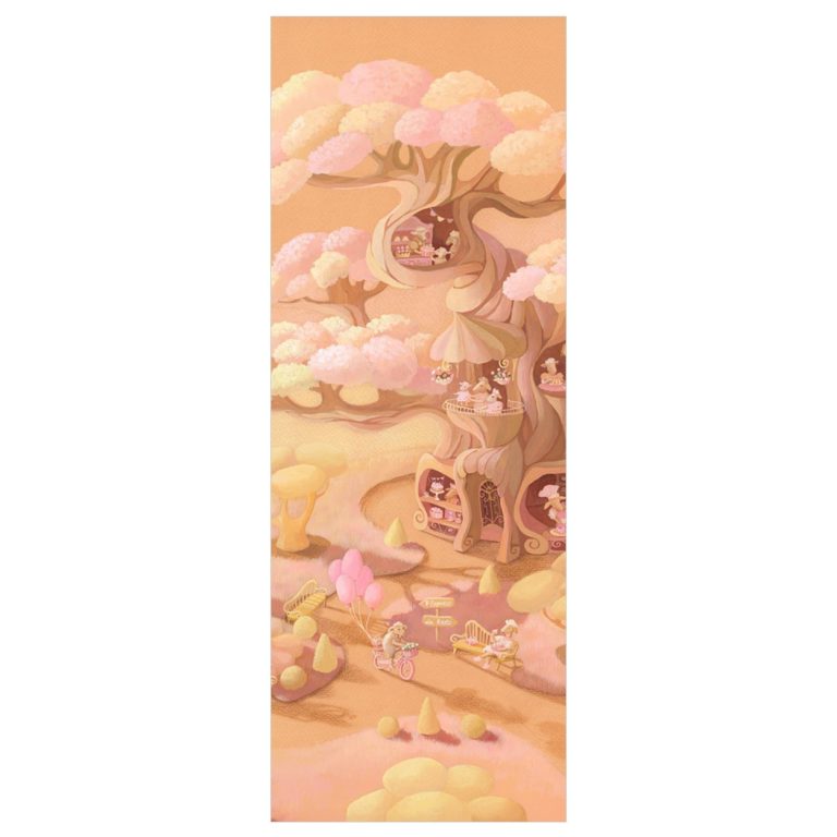Το σχέδιο του αυτοκόλλητου ψυγείου Little Lamb Bakery όπως τυπώνεται, σε αναλογία ψυγείου