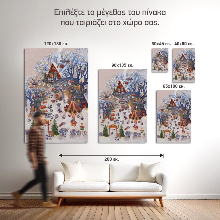 Σύγκριση των πέντε διαθέσιμων διαστάσεων του πίνακα «Panda Party»