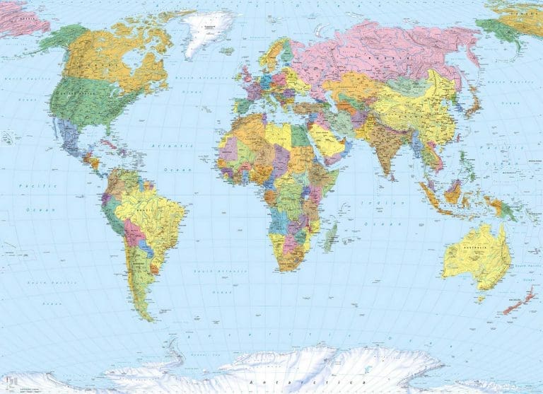 Φωτοταπετσαρία Τοίχου Παγκόσμιος Χάρτης - Komar - Decotek 4-050-0