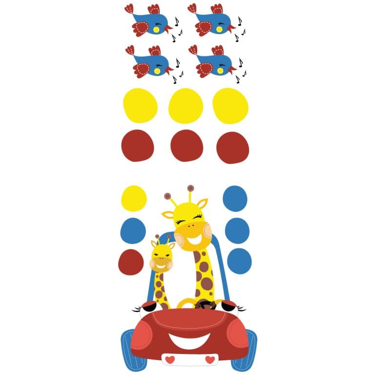 Παιδικό Αυτοκόλλητο Καμηλοπάρδαλη στο Αυτοκίνητο - Decotek 11062-91491