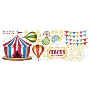 Παιδικό Αυτοκόλλητο Τσίρκο και Αερόστατο - Decotek 11158-91611