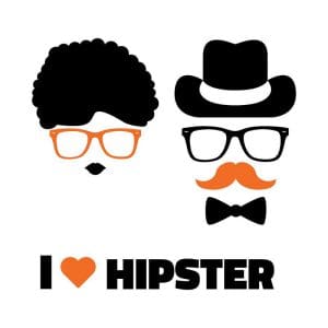 Αυτοκόλλητο Τοίχου I Love Hipster - Decotek 09439-101107