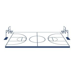 Αυτοκόλλητο Τοίχου Basketball Court - Decotek 09447-101134