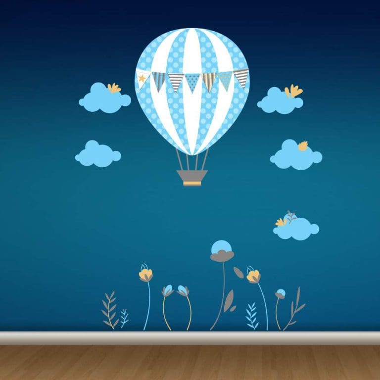 Παιδικό Αυτοκόλλητο Γαλάζιο Αερόστατο - Decotek 12628-0