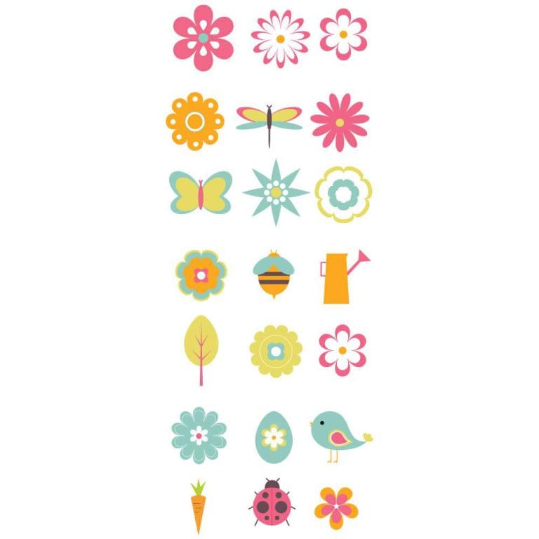 Παιδικό Αυτοκόλλητο Πεταλούδες και Λουλούδια - Decotek 12635-102520