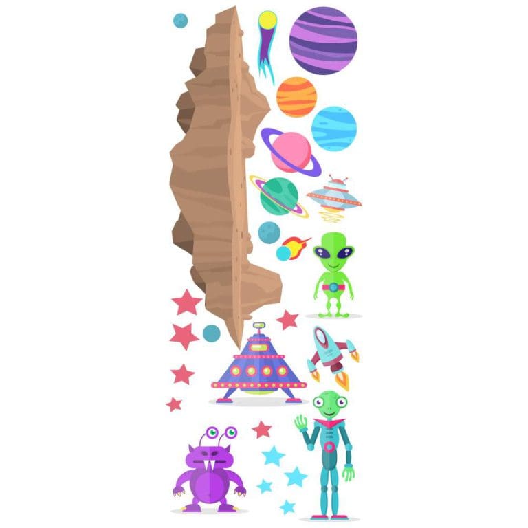 Παιδικό Αυτοκόλλητο Εξωγήινοι στο Διάστημα - Decotek 13281-102584