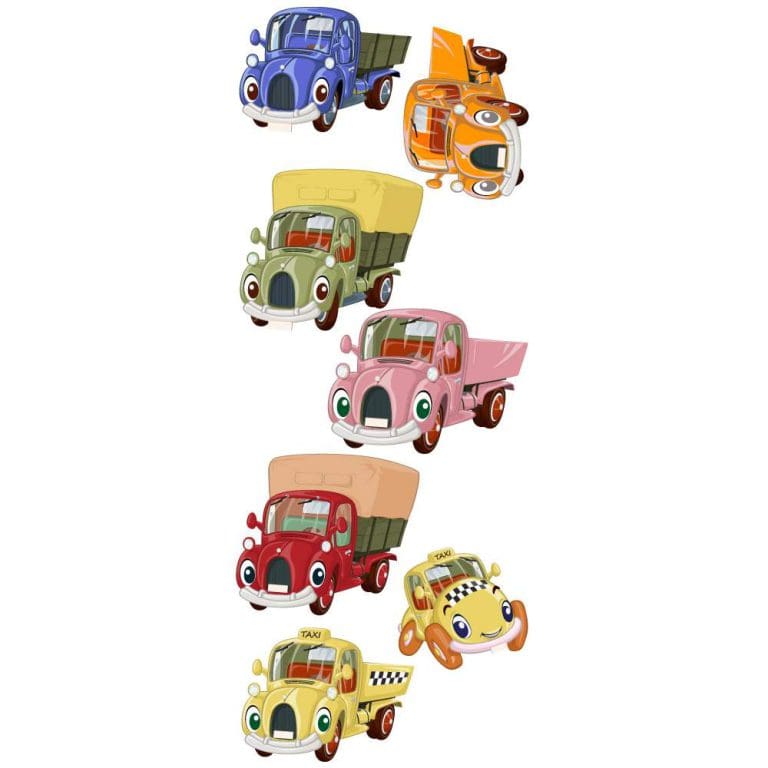 Παιδικό Αυτοκόλλητο Αυτοκίνητα και Φορτηγά - Decotek 13299-102656