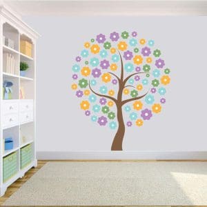 Παιδικό Αυτοκόλλητο Δέντρο με Λουλούδια - Decotek 13633-0