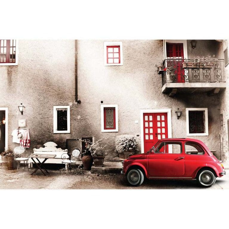 Πίνακας Ζωγραφικής Κόκκινο Ρετρό Αυτοκίνητο - Decotek 13589-106440