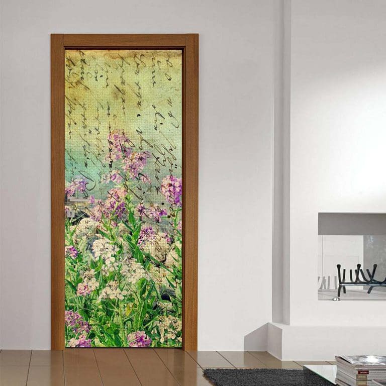 Αυτοκόλλητο Πόρτας Λουλούδια και Γράμματα - Decotek 15154-0