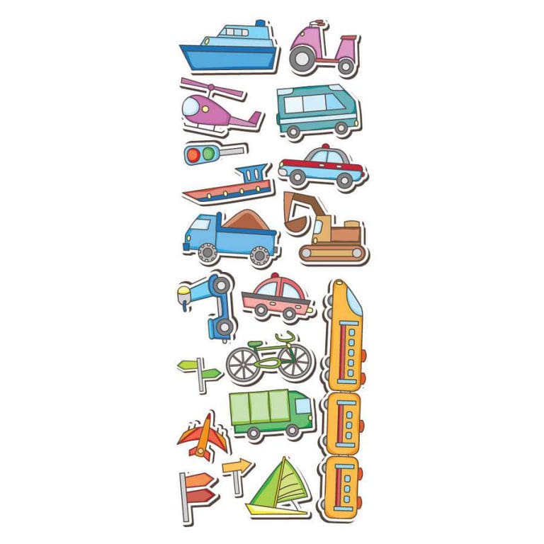 Παιδικό Αυτοκόλλητο Αυτοκίνητα και Αεροπλάνα - Decotek 13782-110647