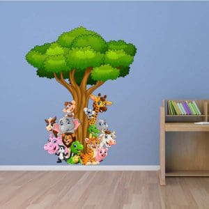 Παιδικό Αυτοκόλλητο Δέντρο με Ζωάκια - Decotek 13791-0