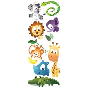 Παιδικό Αυτοκόλλητο Ζώα της Ζούγκλας - Decotek 13802-110687