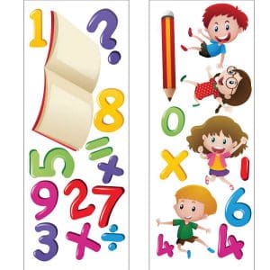 Παιδικό Αυτοκόλλητο Παιδιά και Αριθμοί - Decotek 15997-113445