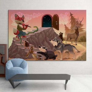 Παιδικός Πίνακας Ζωγραφικής Η Αλεπού και το Βιολί - Decotek 16017-0