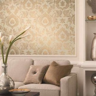 Κλασική Ταπετσαρία Τοίχου Μπαρόκ - York Wallcoverings, Gold Leaf - Decotek GF0700-116115