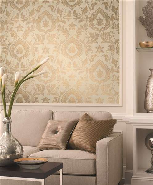 Κλασική Ταπετσαρία Τοίχου Μπαρόκ - York Wallcoverings, Gold Leaf - Decotek GF0700-116115