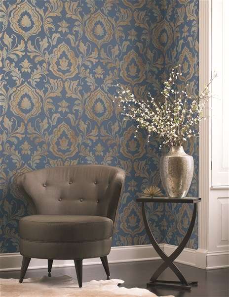 Κλασική Ταπετσαρία Τοίχου Μπαρόκ - York Wallcoverings, Gold Leaf - Decotek GF0701-116117