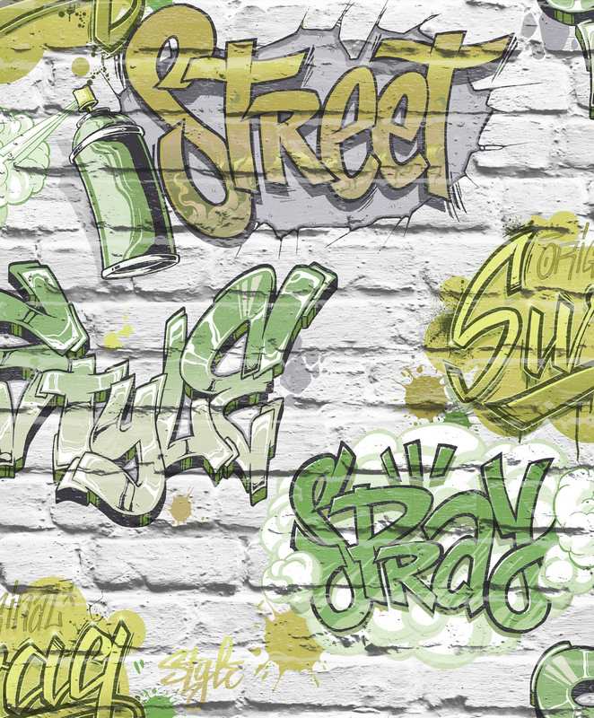 Εφηβική Ταπετσαρία Τοίχου Γκράφιτι - Ugepa, Freestyle - Decotek L17904-0