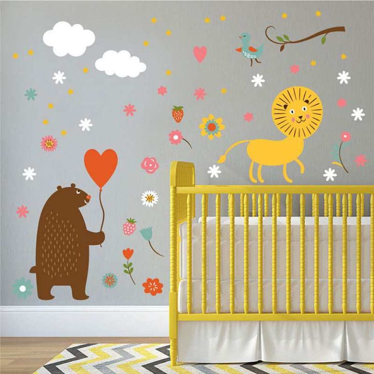 Παιδικό Αυτοκόλλητο Αρκούδα και Λιοντάρι - Decotek 17104-0