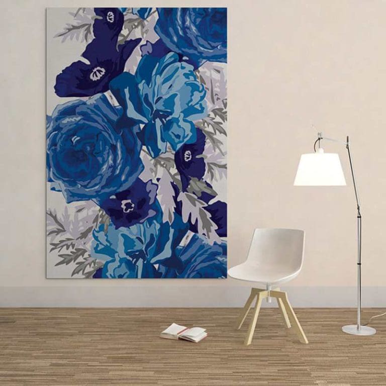 Πίνακας Ζωγραφικής Μπλε λουλούδια - Decotek 16970-0