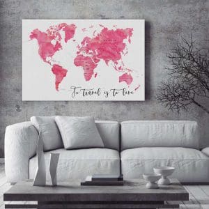 Πίνακας Ζωγραφικής Pink Map - Decotek 16997-0