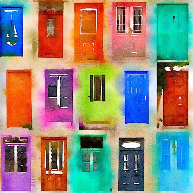 Πίνακας Ζωγραφικής Colorful Doors - Decotek 17018-120355
