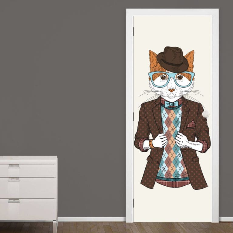 Αυτοκόλλητο Πόρτας Fashion Γάτος - Decotek 20123-0