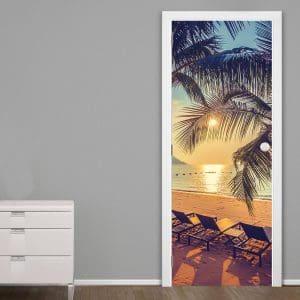 Αυτοκόλλητο Πόρτας Ηρεμία στην Παραλία - Decotek 20156-0