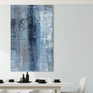 Πίνακας Ζωγραφικής Blue And Grey Abstract Art Painting – Decotek 180573-0